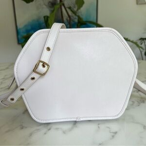 COACH Originals Archival Zip Geometric Pouch 141 Leather Crossbody Bag Chalk